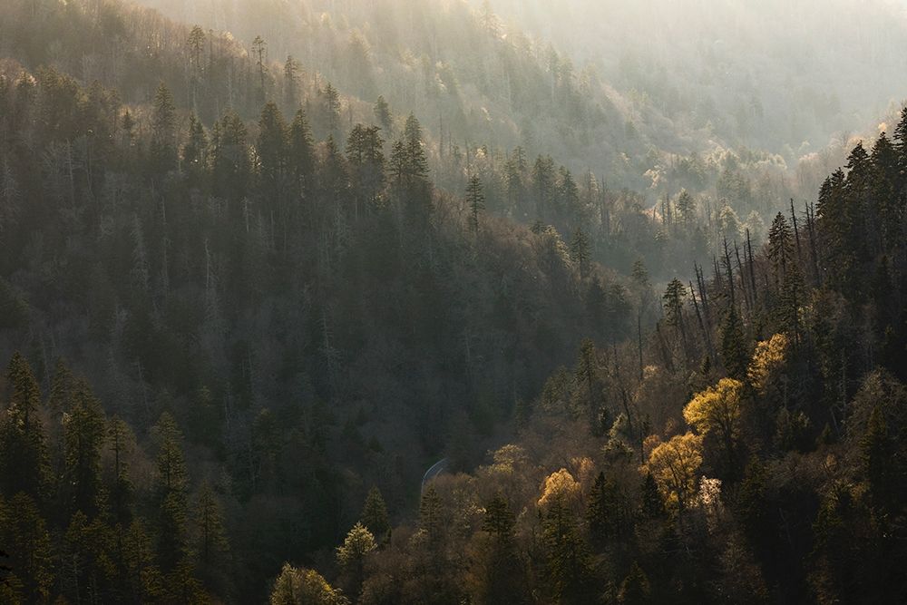 Spring sunset from Morton Overlook-Great Smoky Mountains National Park-Tennessee